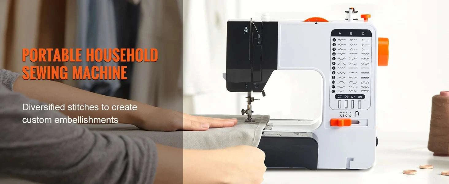 Portable Sewing Machine with 38 Stitches & Dual Speed Control-38 Stitches / United States