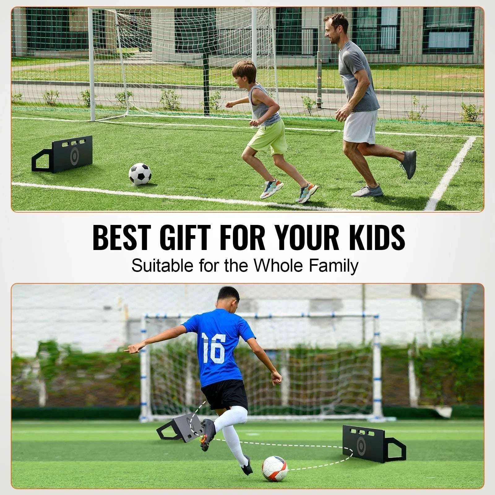 Portable Soccer Rebounder Board with 2 Angles Foldable Training Wall-L32 x W12 inch / United States