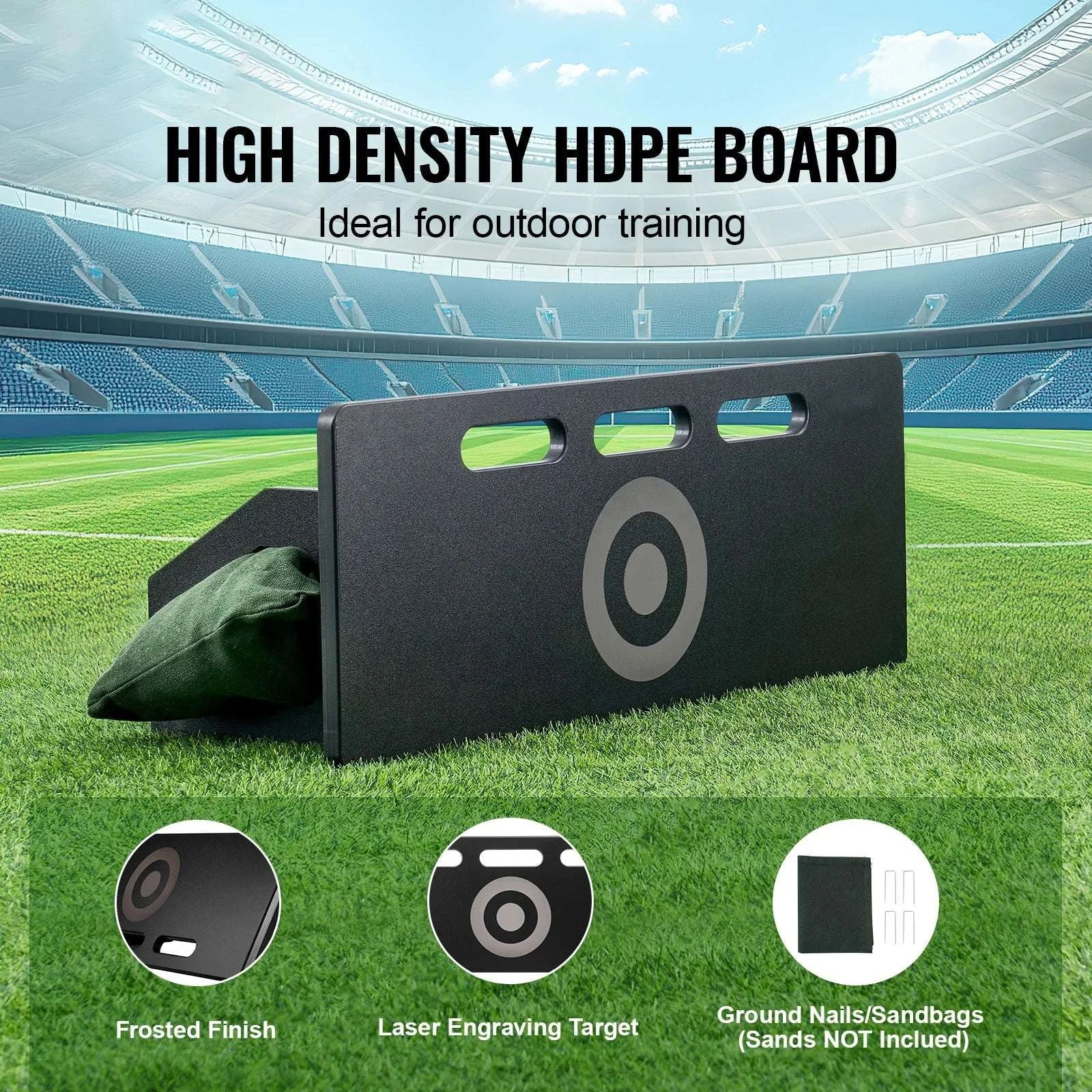 Portable Soccer Rebounder Board with 2 Angles Foldable Training Wall-L40 x W12 inch / United States