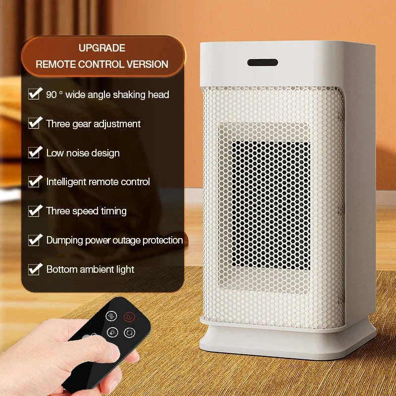 Portable Space Heater with PTC Ceramic Fast Heating and Oscillation-white / EU