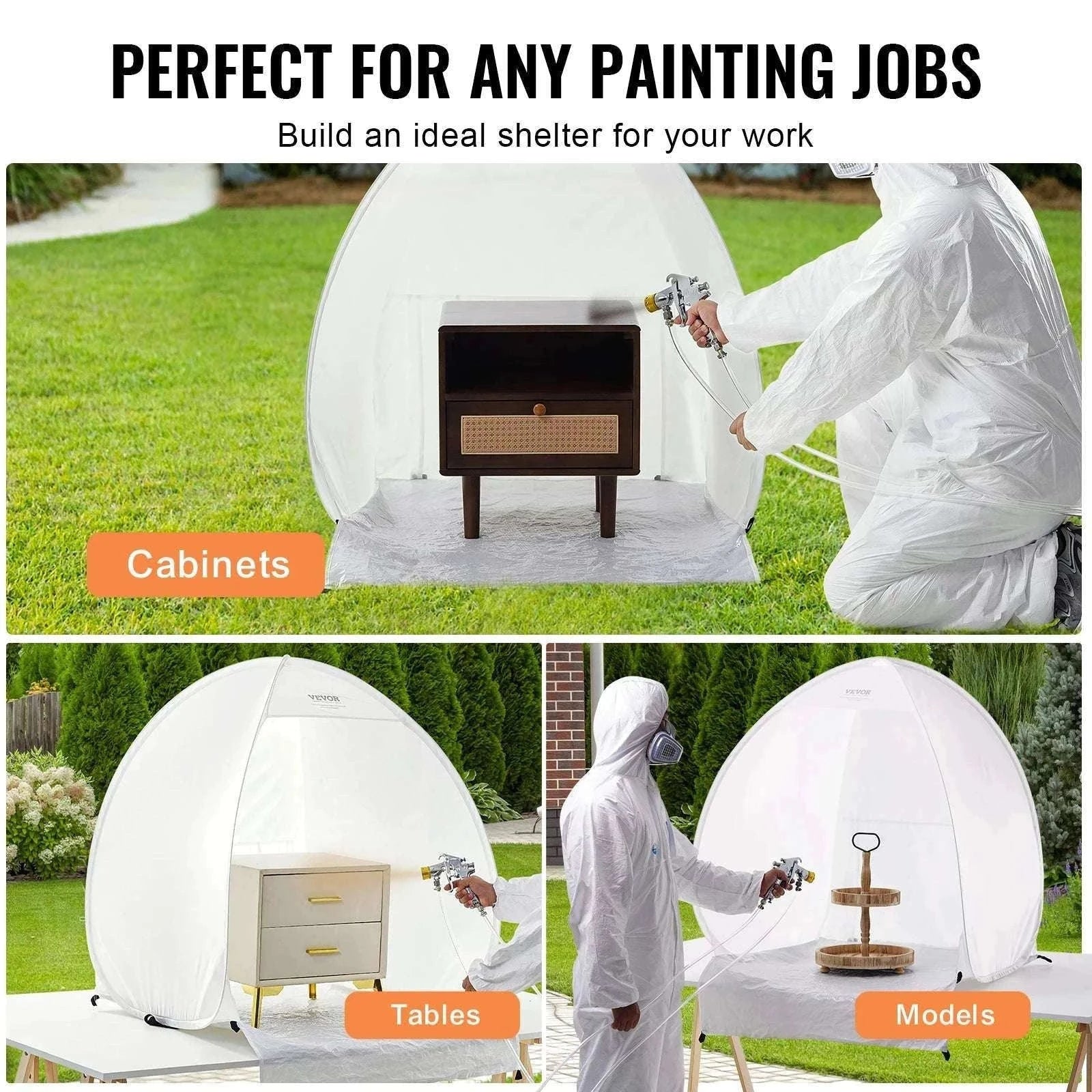 Portable Spray Paint Tent 40x35x40in Pop-Up Shelter with Exhaust-40x35x40in / CZECH REPUBLIC
