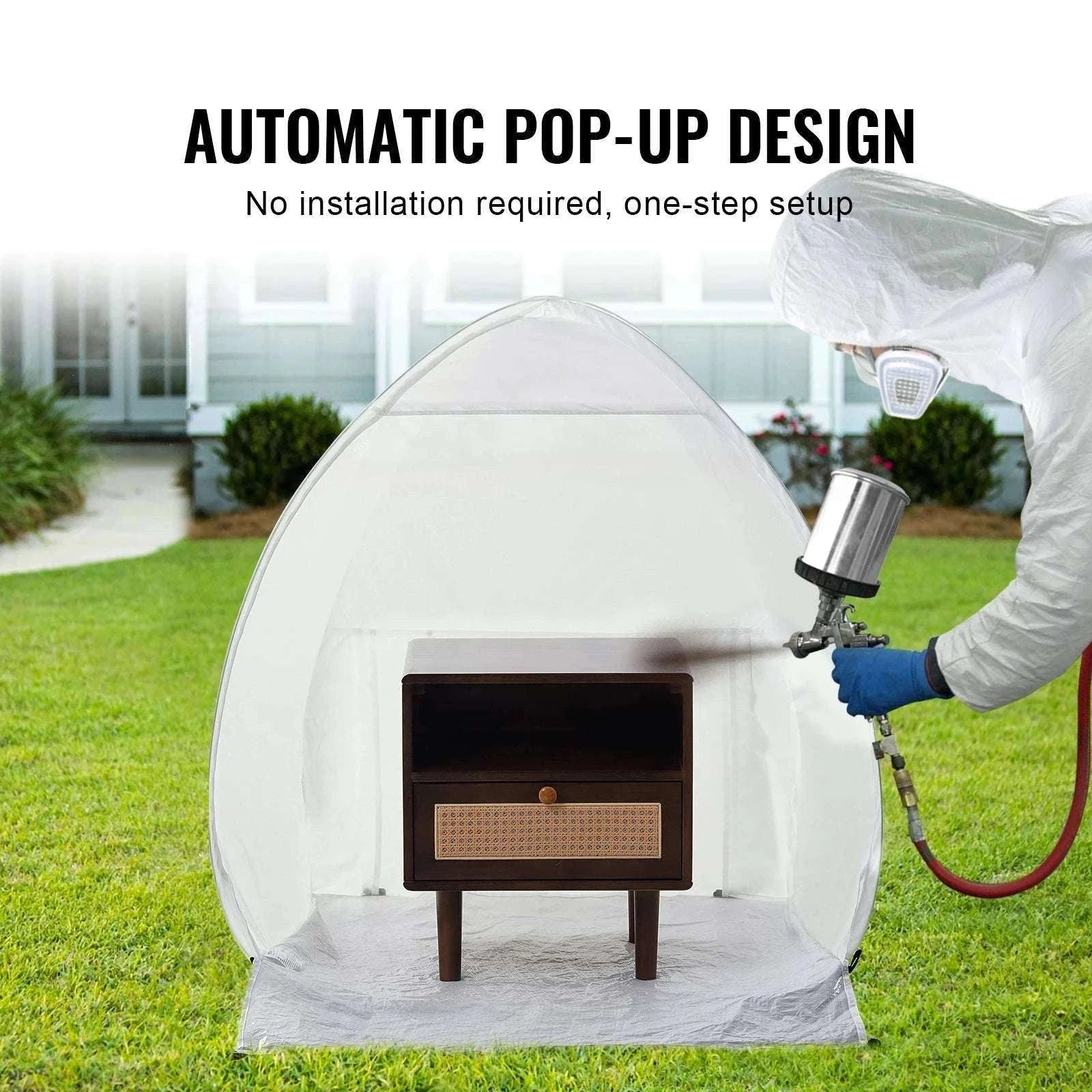 Portable Spray Paint Tent 40x35x40in Pop-Up Shelter with Exhaust-40x35x40in / CZECH REPUBLIC