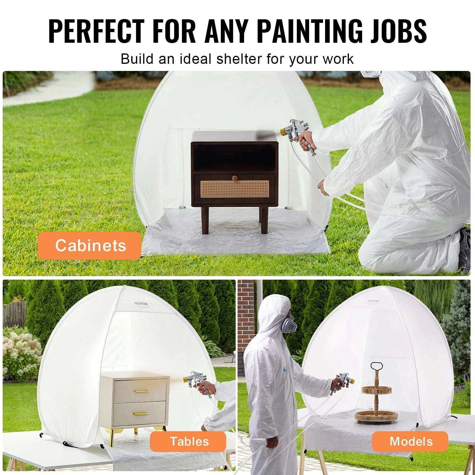 Portable Spray Paint Tent 40x35x40in Pop-Up Shelter with Exhaust-40x35x40in / CZECH REPUBLIC