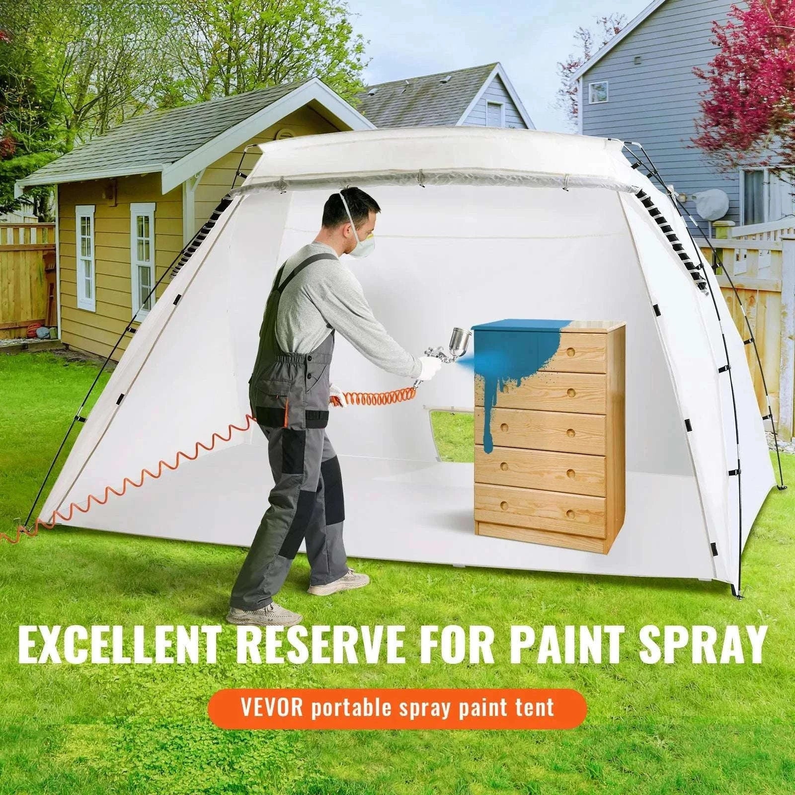 Portable Spray Paint Tent Booth for DIY Furniture & Projects-7.5x5.2x5.2ft / United States