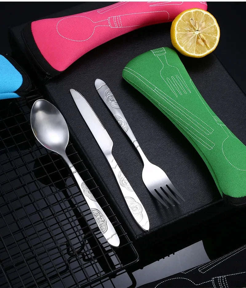 Portable Stainless Steel Travel Cutlery Set-2