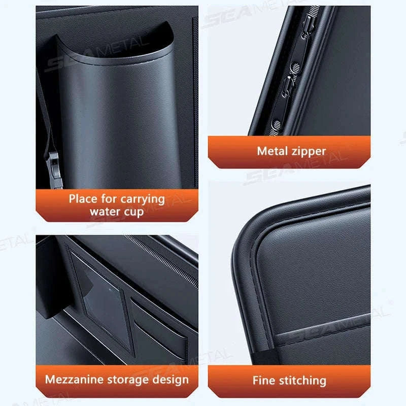 Portable Steering Wheel Foldable Tray with Multi-Pocket Storage-1 pc