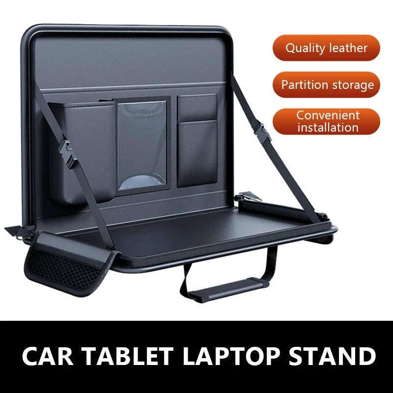 Portable Steering Wheel Foldable Tray with Multi-Pocket Storage-1 pc