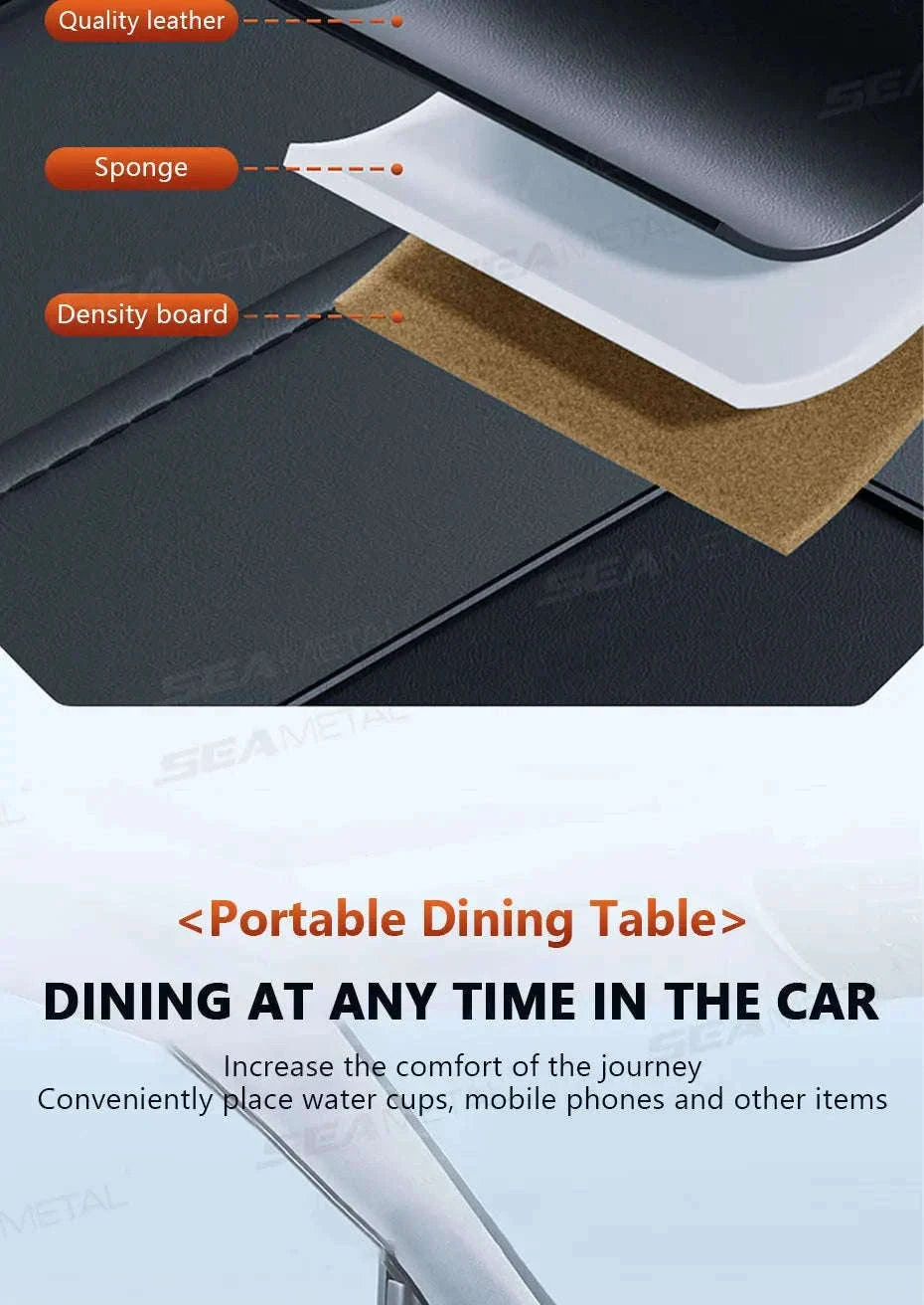 Portable Steering Wheel Foldable Tray with Multi-Pocket Storage-1 pc