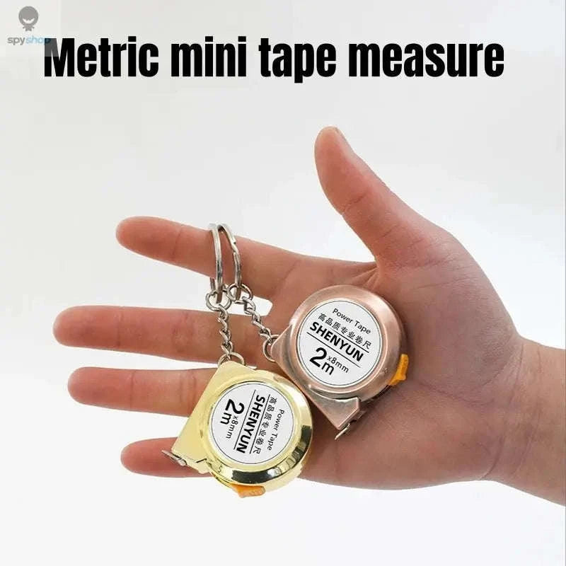 Portable Tape Measure – Compact Keychain Tool for Everyday Precision-bronze-coloured 2m