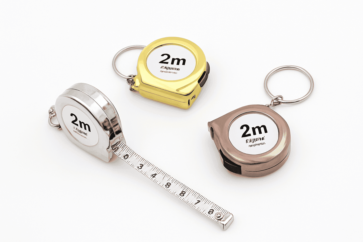 Portable Tape Measure Keychain for Everyday Precision-bronze-coloured 2m