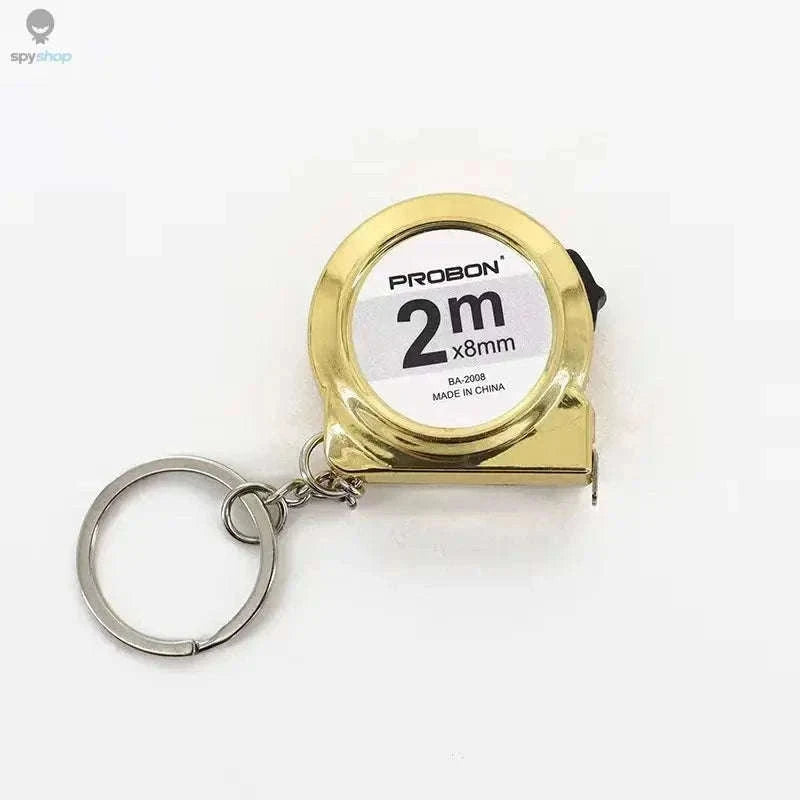 Portable Tape Measure Keychain for Everyday Precision-bronze-coloured 2m
