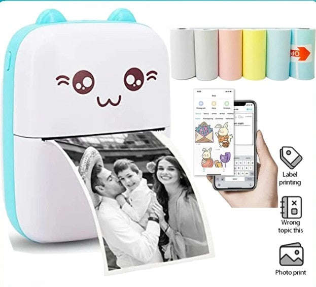 Portable Thermal Printer Mini Photo Label Printer 58mm-Printing paper-3pcs / Other