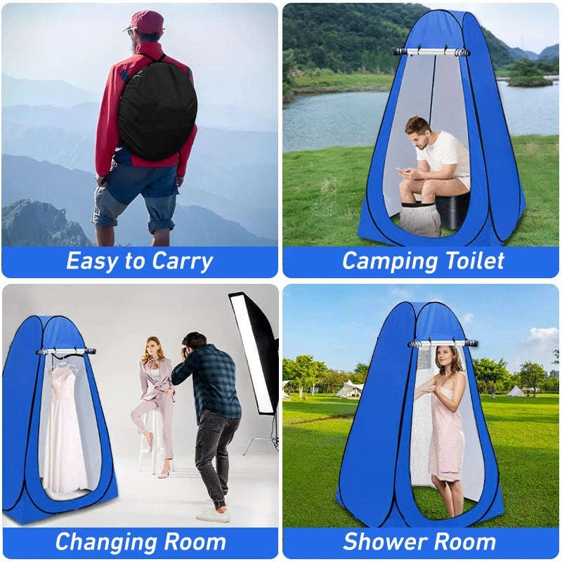 Portable Toilet Kit with Pop Up Privacy Tent for Camping-Toilet kit
