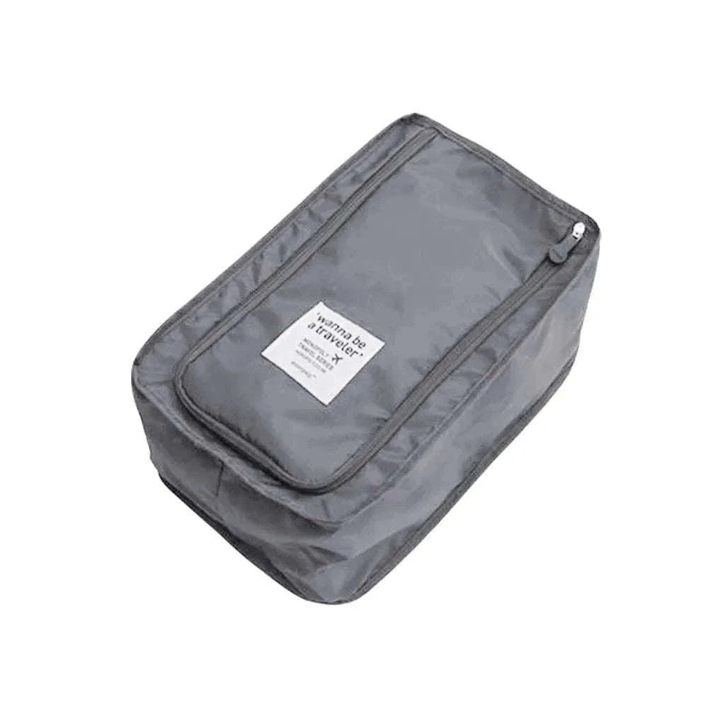 Portable Travel Shoe Bag and Clothes Organizer-gray