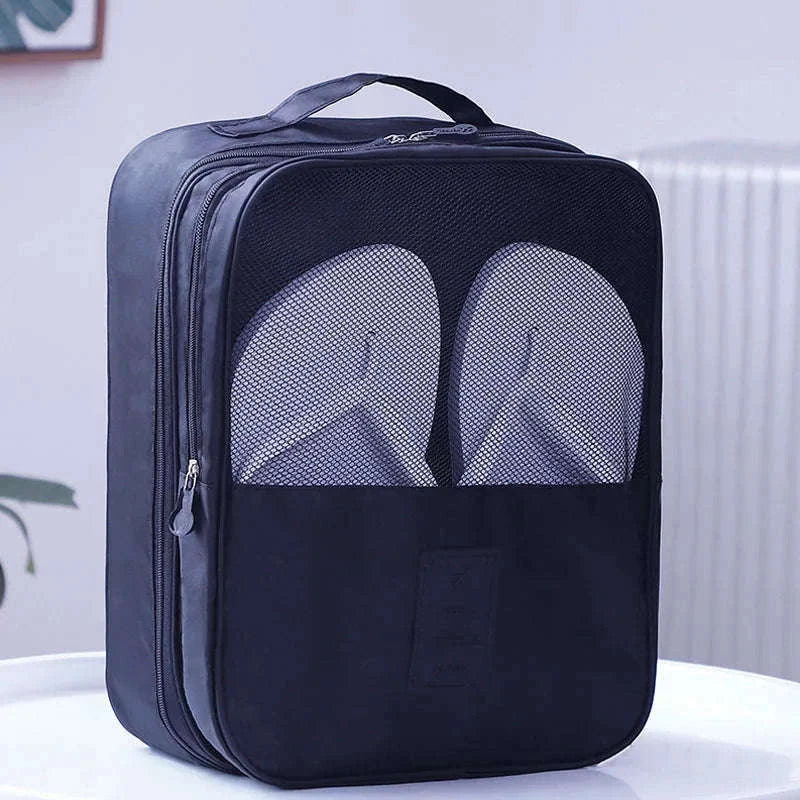 Portable Travel Shoe Bag and Clothes Organizer-gray