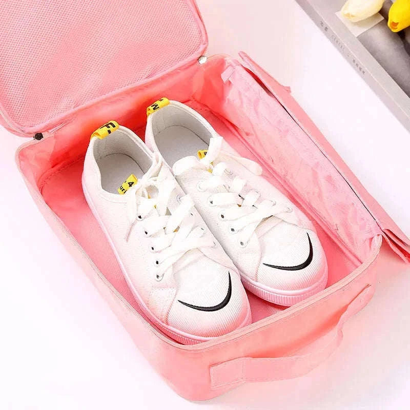 Portable Travel Shoe Bag and Clothes Organizer-gray