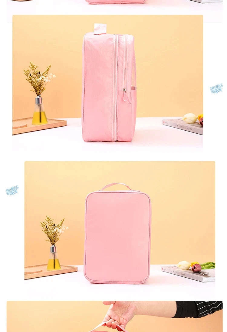 Portable Travel Shoe Bag and Clothes Organizer-gray