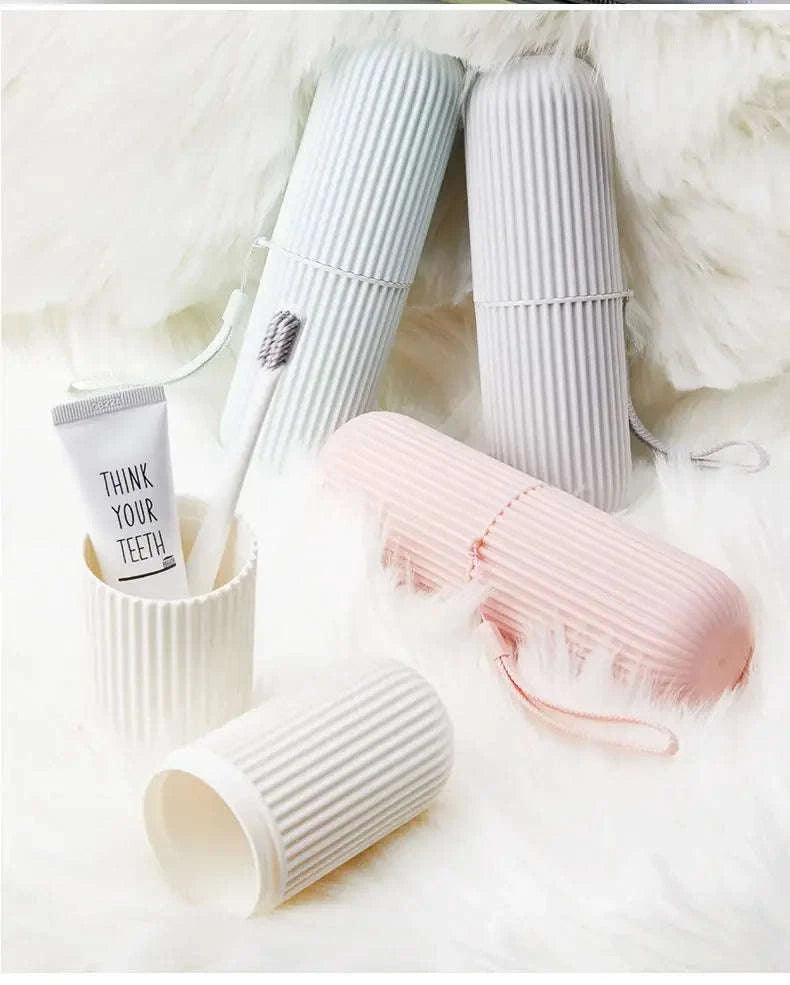 Portable Travel Toothbrush & Toothpaste Case-SKY BLUE