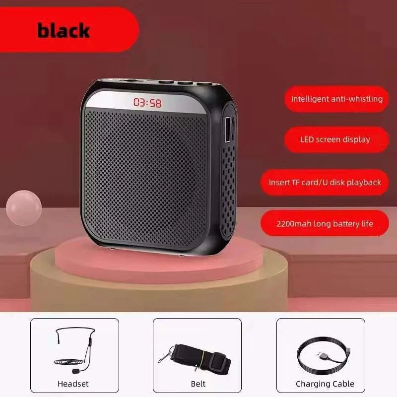 Portable Voice Amplifier Megaphone-black