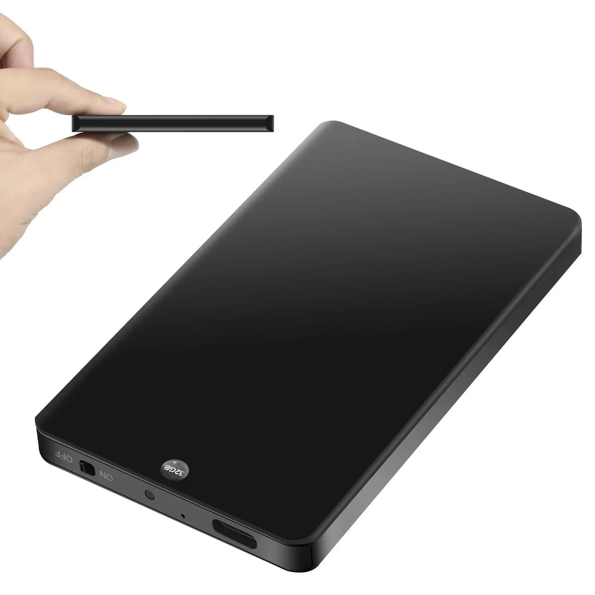 Portable Voice Recorder with 64GB/128GB Memory & One-Touch Recording-black / China Mainland / 32 GB