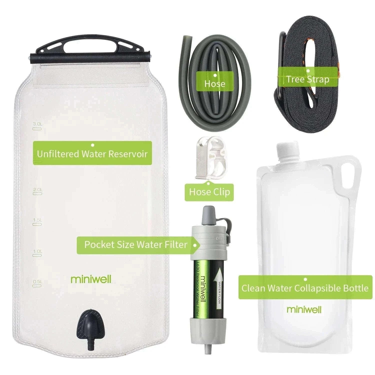 Portable Water Filter Straw for Camping & Emergency Survival Use-L630S / China Mainland