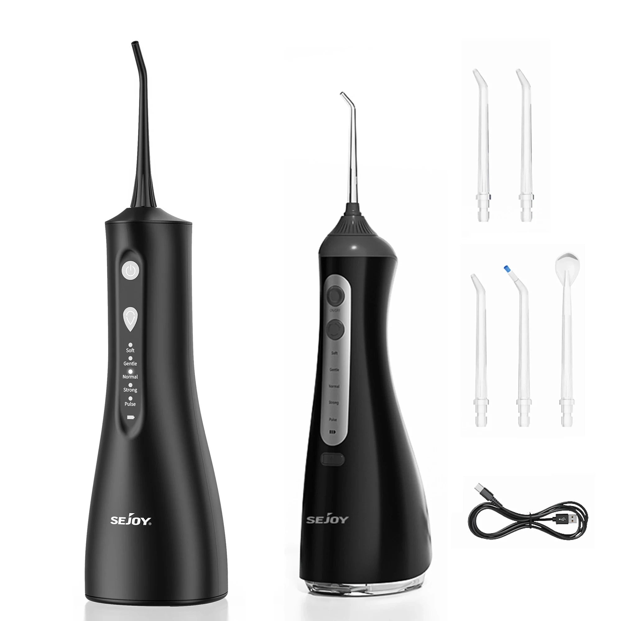 Portable Water Flosser Oral Irrigator with 5 Modes & 350ML Tank-black / UNITED KINGDOM