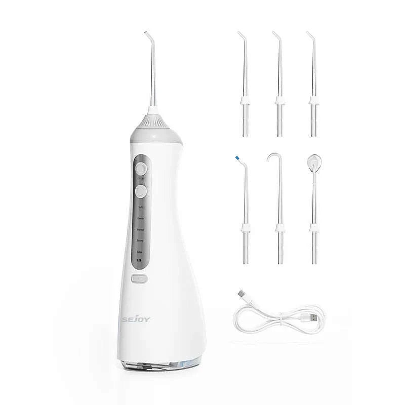 Portable Water Flosser Oral Irrigator with 5 Modes & 350ML Tank-black / UNITED KINGDOM