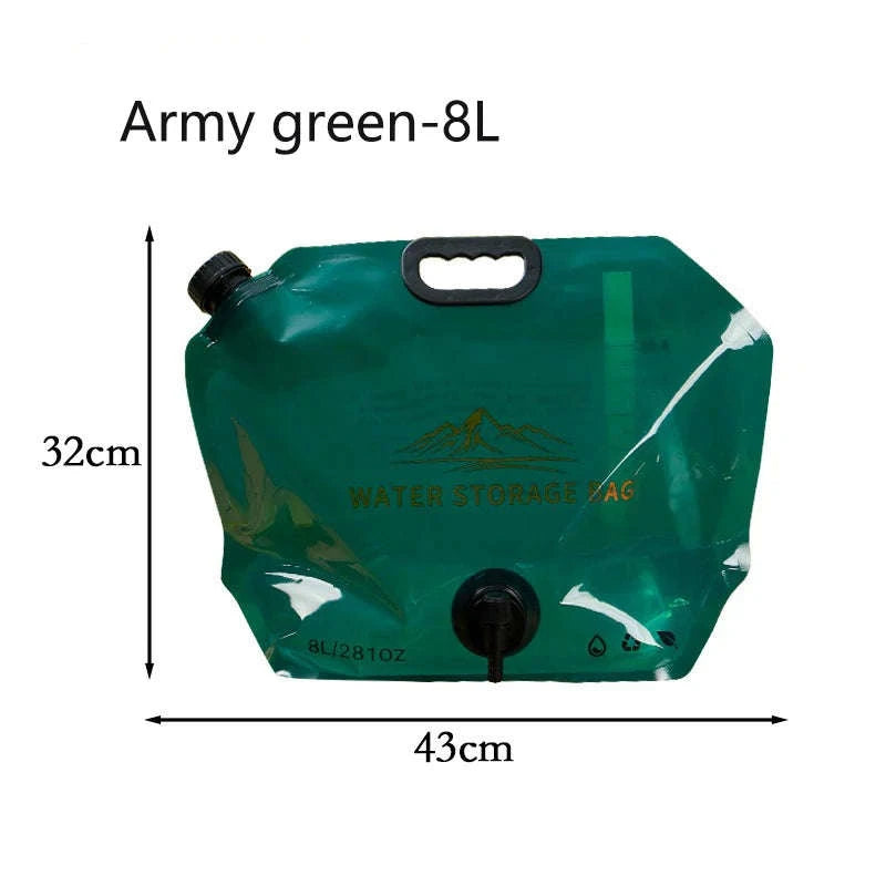 Portable Water Storage Bag-Army green-8L / CHINA