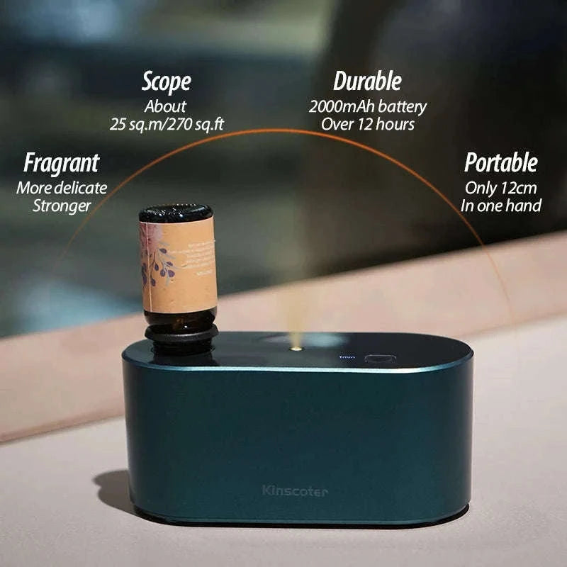 Portable Waterless Aroma Diffuser with 2000mAh Battery-Black
