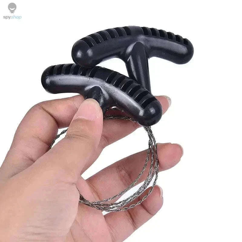 Portable Wire Saw for Camping, Survival, and Outdoor Cutting-Black