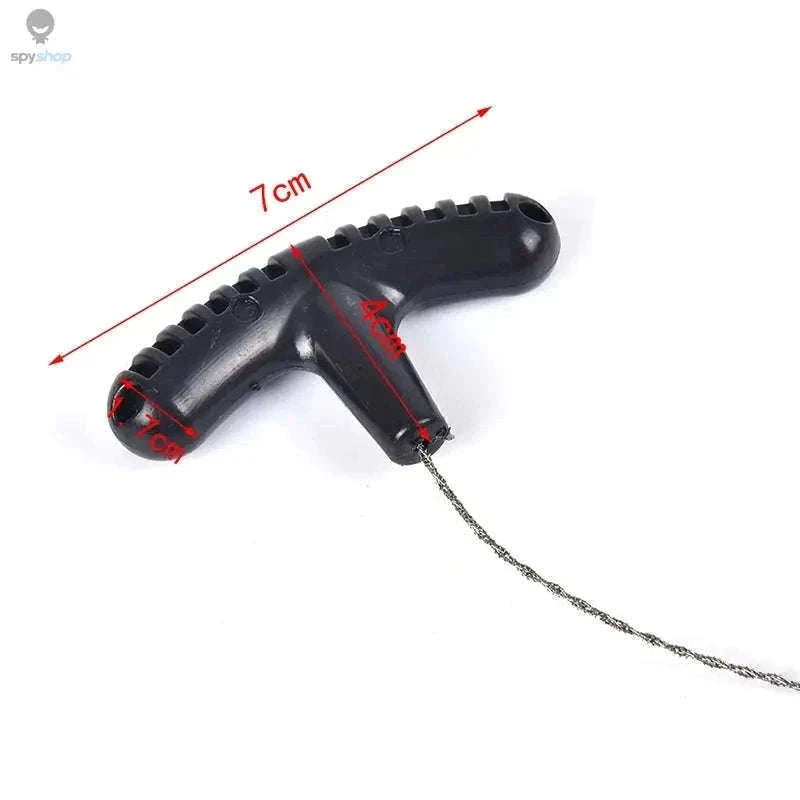 Portable Wire Saw for Camping, Survival, and Outdoor Cutting-Black