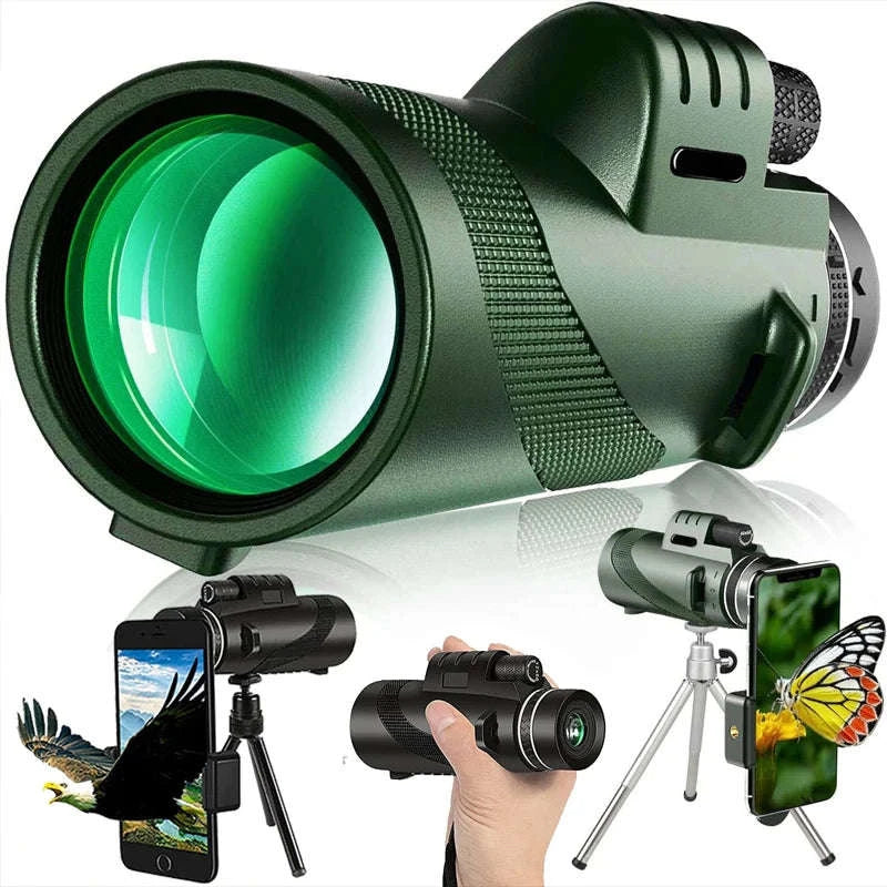 Portable Zoom HD 5000M Telescope for Outdoor Adventures-G872D-Green suit2