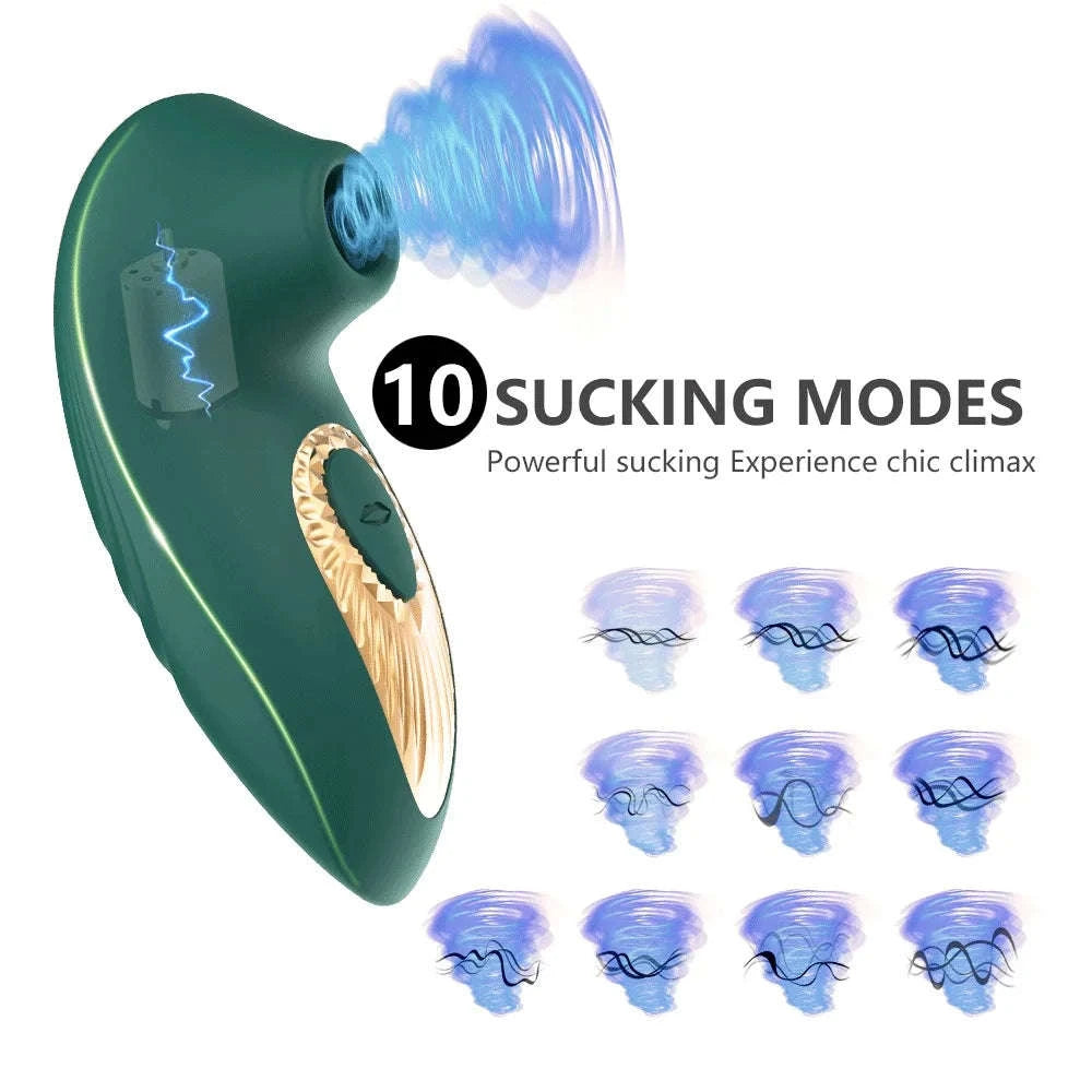 Powerful Clit Sucker Vibrator with 10 Intense Modes-GM41-GN / China Mainland