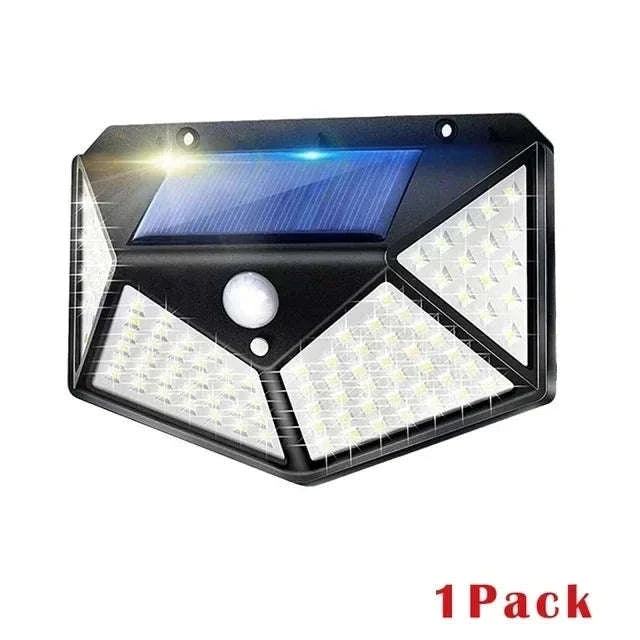 Powerful LED Solar Wall Lamp with Motion Sensor and 3 Light Modes-72COB / 1pc