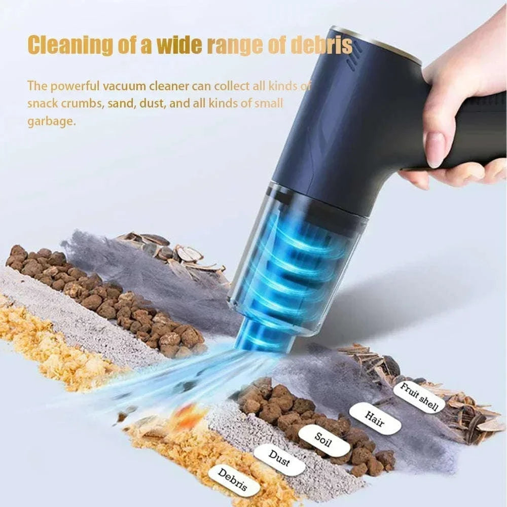 Powerful Mini Car Vacuum Cleaner Cordless 98000PA-Basic 4hepa Bag