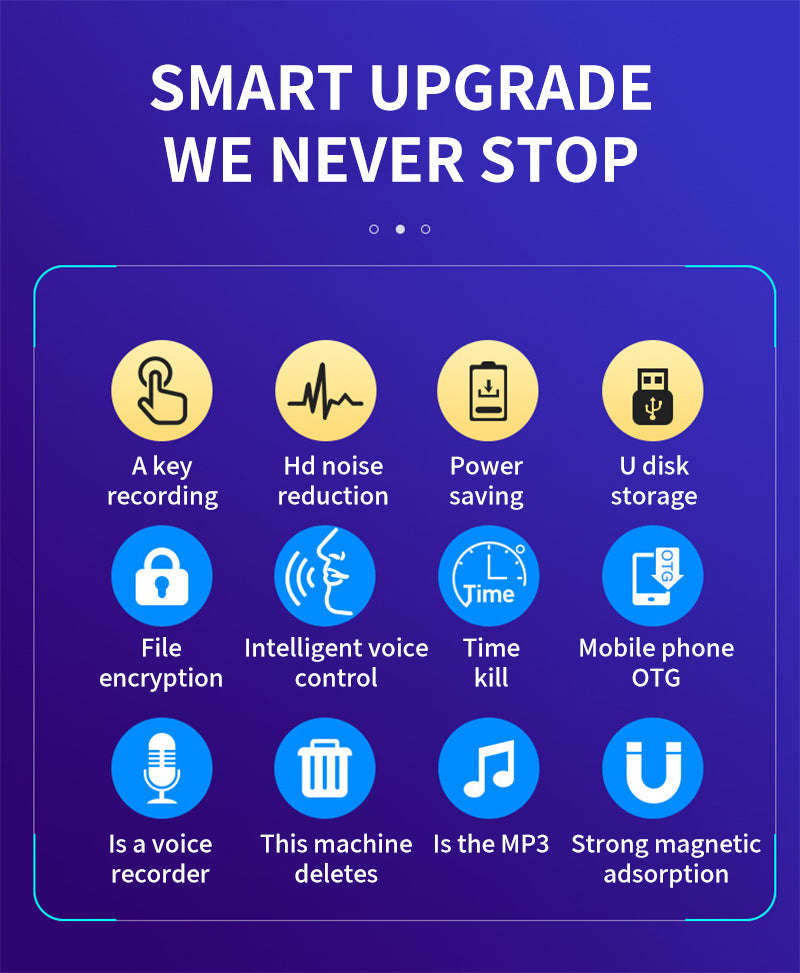 Powerful UltraThin Mini Sound Recorder-Q1 / 16 GB