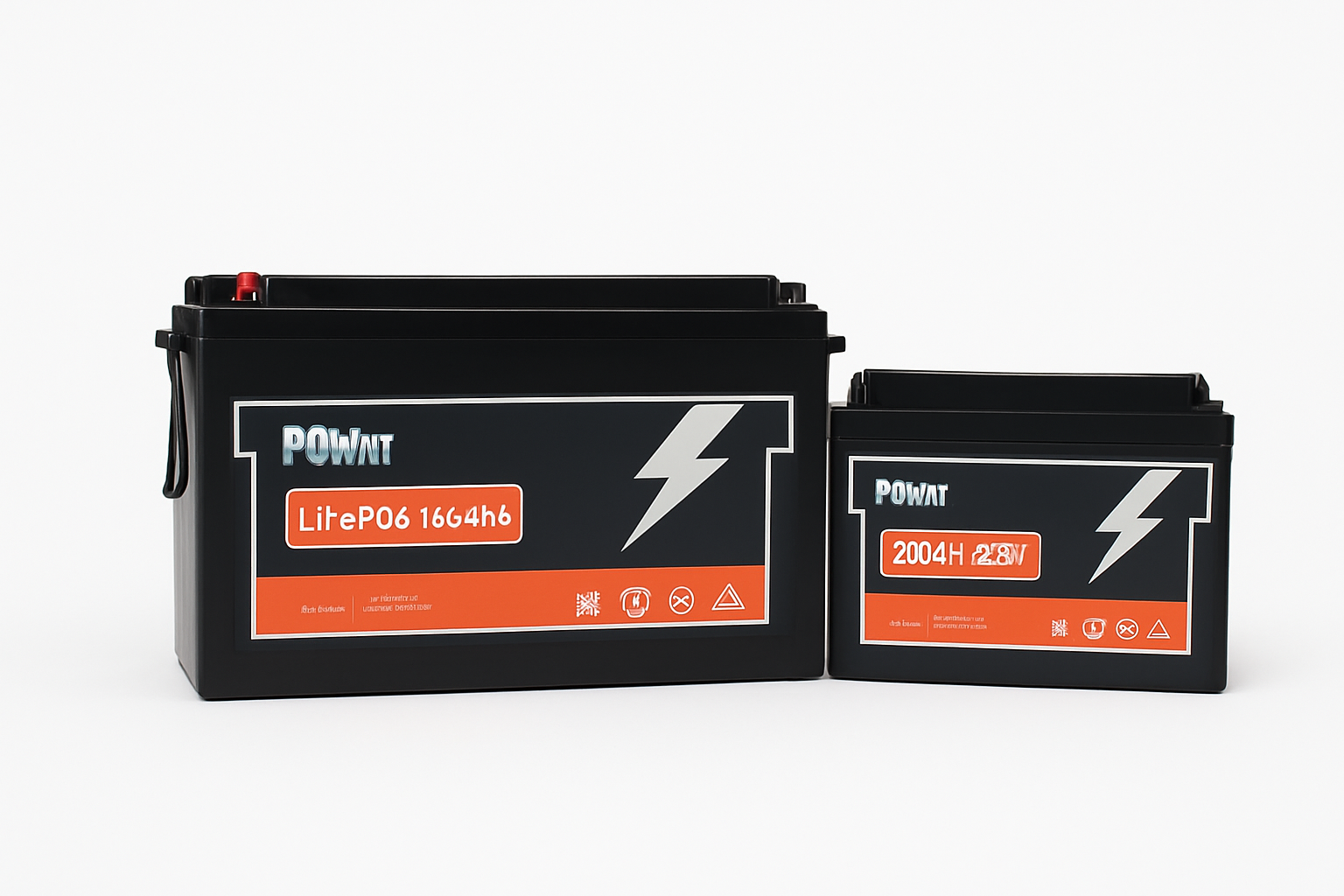 PowMr 25.6V 100Ah life 4 Battery 2560Wh Deep Cycle Lithium Iron Phosphate build-in BMS 6000 Cycles 100A Max Charge/Discharge for Solar Energy Storage RV Marine Boat Off-Grid System Replacement of LED Acid Battery