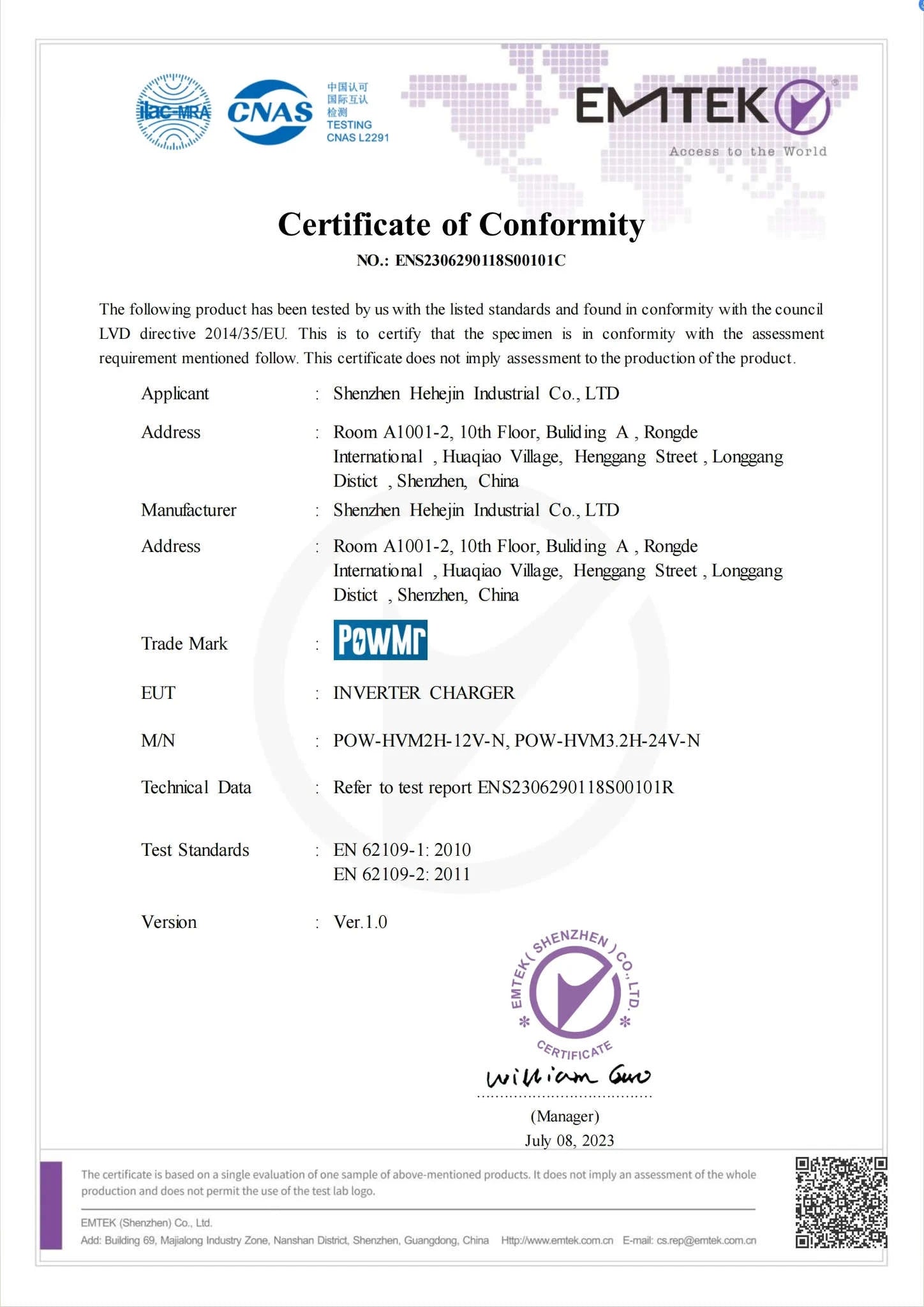 PowMr Hybrid Solar Inverter with MPPT Controller-2KVA 12V / 220-240V / france|No WIFI