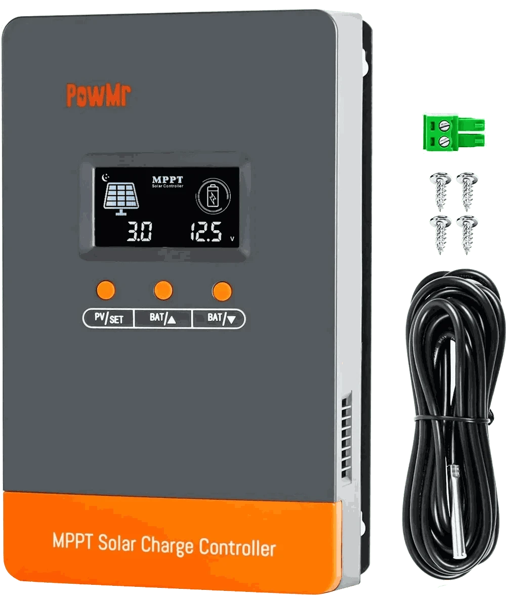 PowMr MPPT Solar Charge Controller for 12V–48V Systems-PWM 60A / france