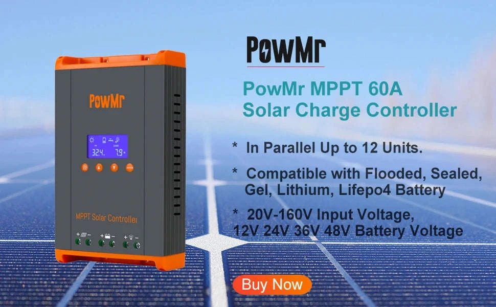 PowMr MPPT Solar Charger Controller 25A/35A/45A-MPPT 25A / 12V 24V / CHINA