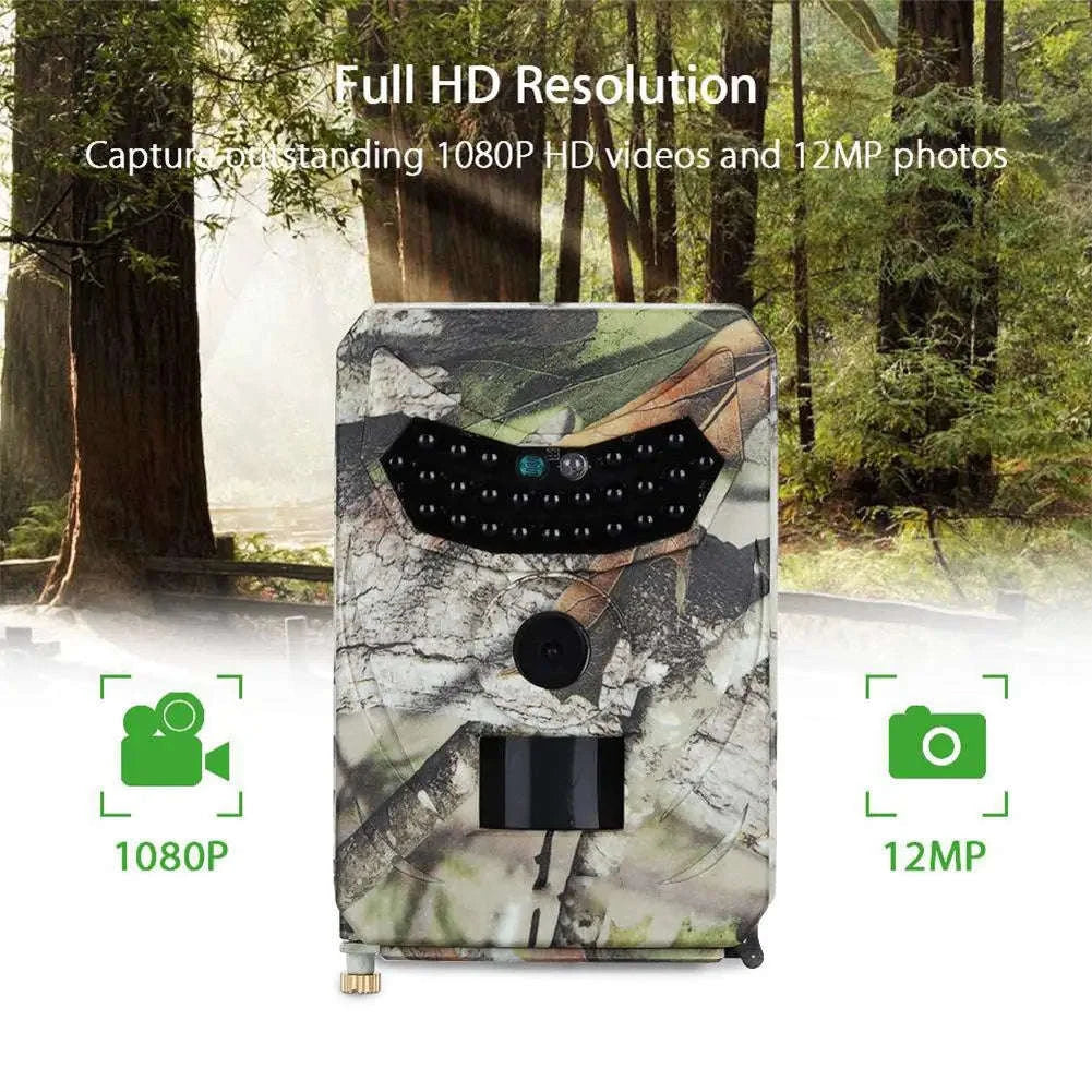 PR100 Trail Camera 12MP 1080P Night Vision Wildlife Camera-32GB