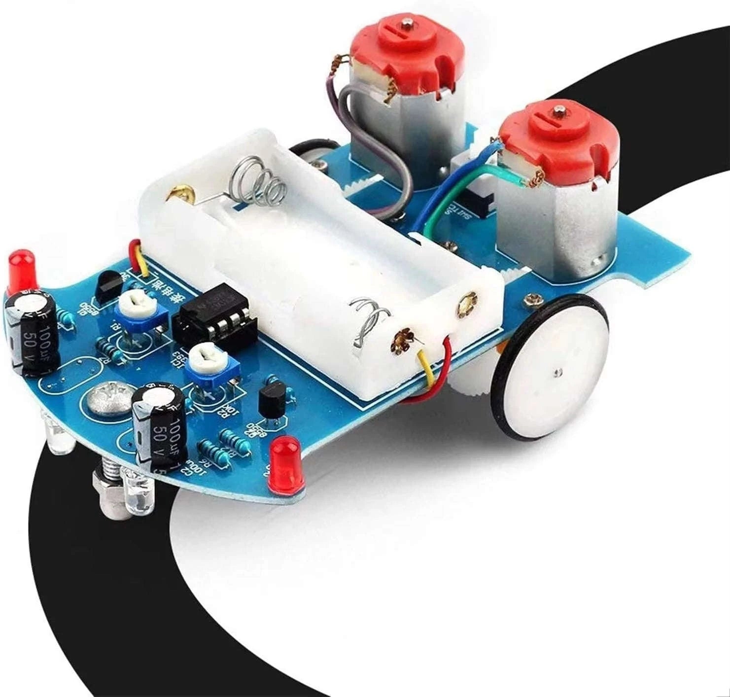 Practice Soldering Electronics Kit: Line-Following Robot-Parts
