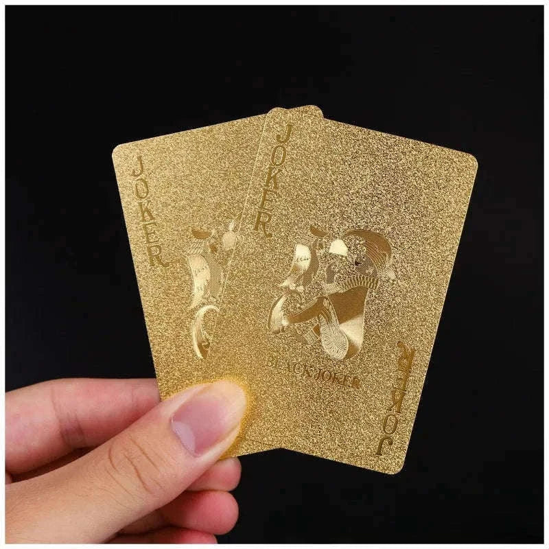 Prank Poker 24K Gold Foil Playing Cards Deck-Gold