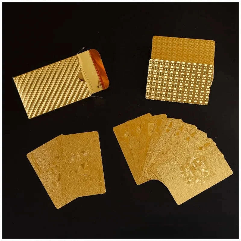 Prank Poker 24K Gold Foil Playing Cards Deck-Gold