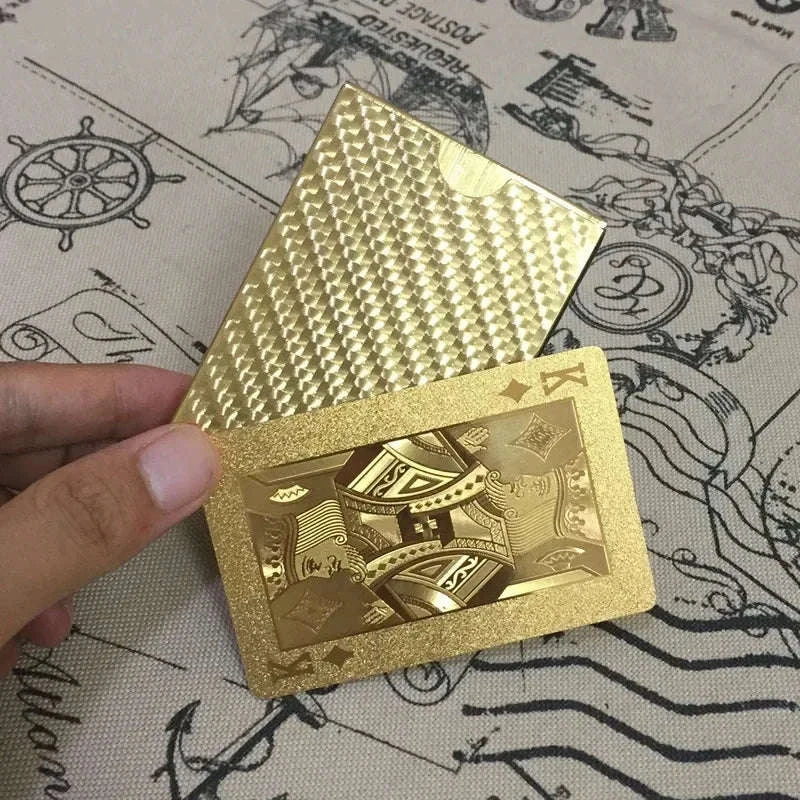 Prank Poker 24K Gold Foil Playing Cards Deck-Gold
