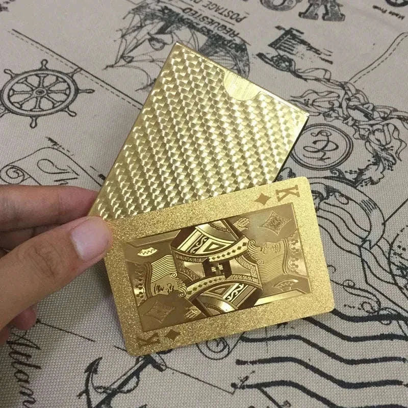 Prank Poker 24K Gold Foil Playing Cards Deck-Gold