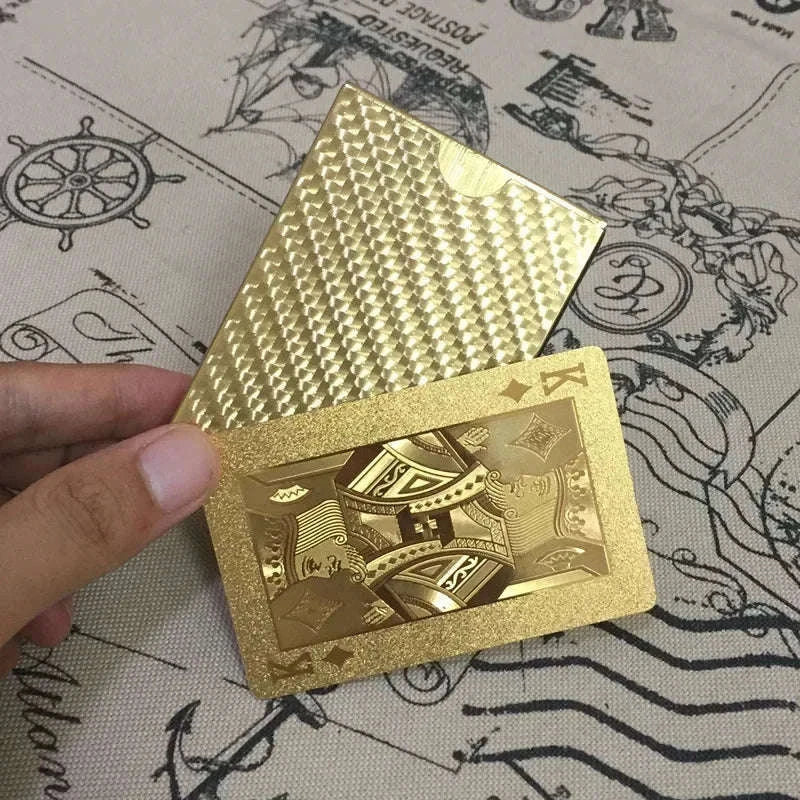 Prank Poker 24K Gold Foil Playing Cards Deck-Gold