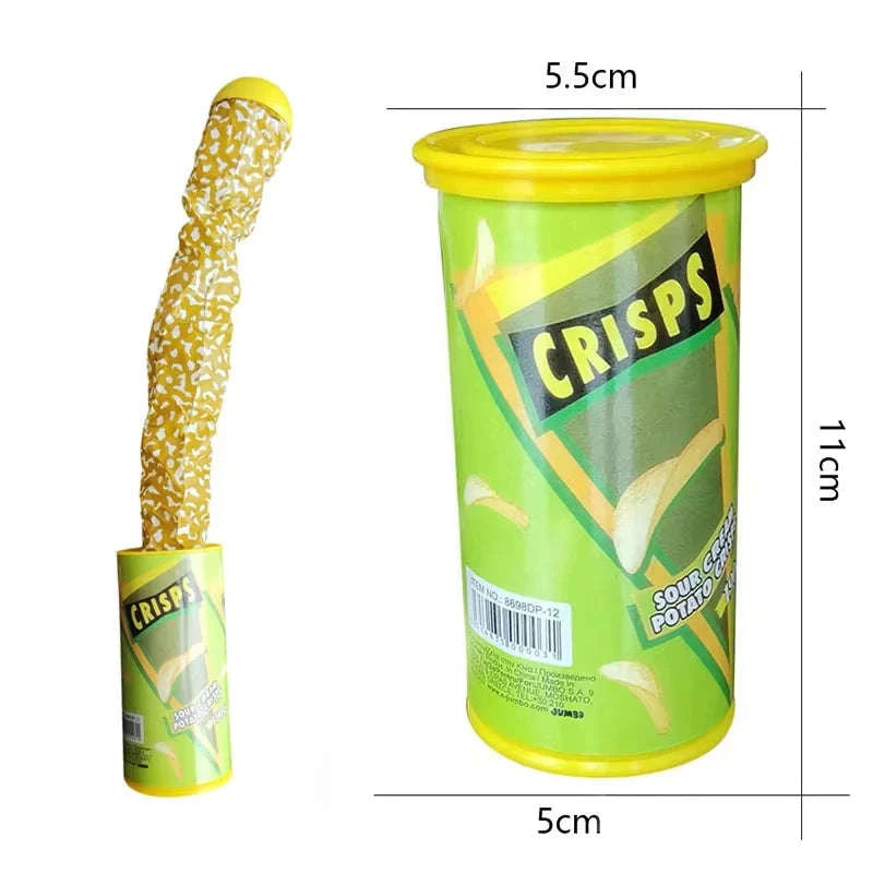 Prank Snake Toy in Potato Chip Can-1pc-11cm X 5cm