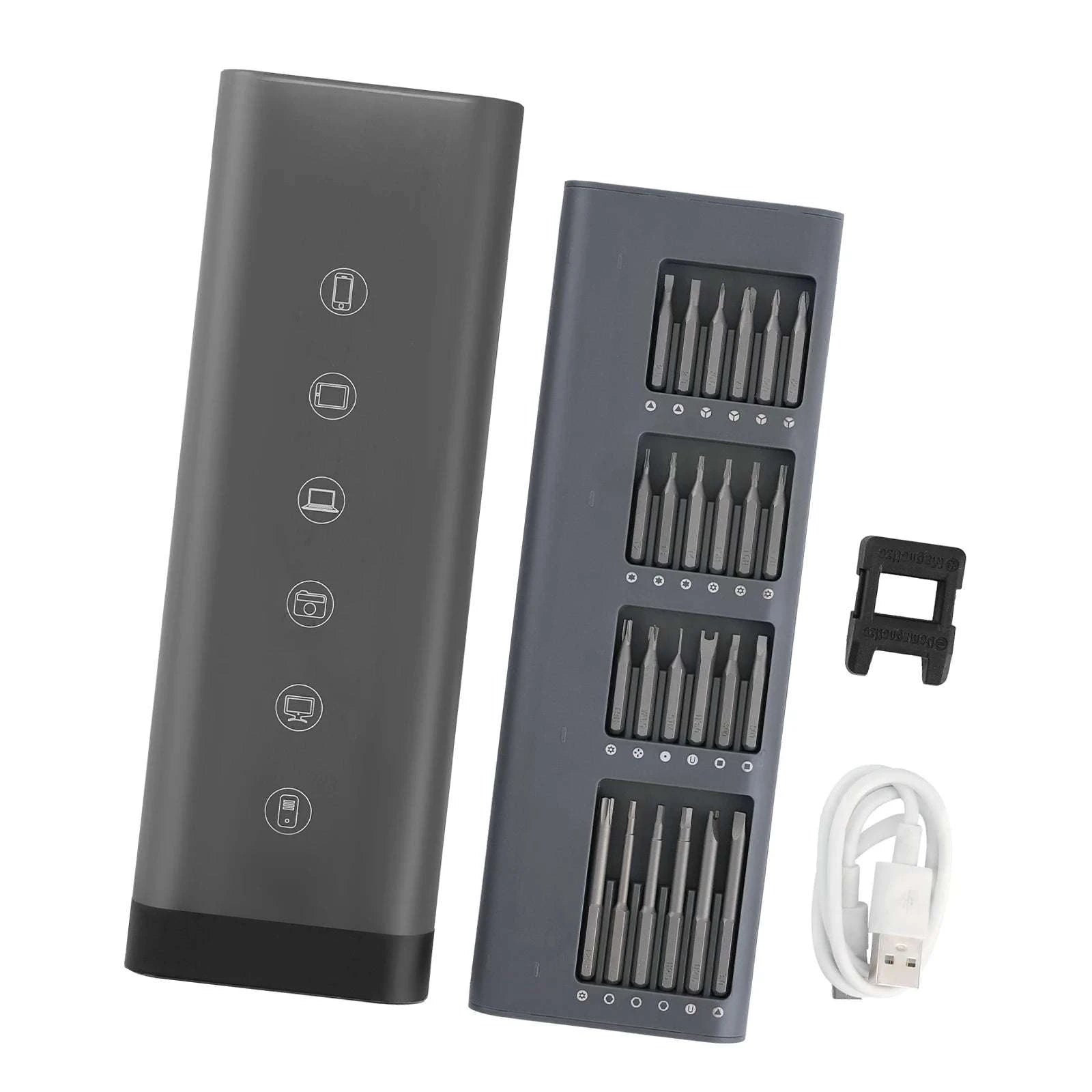 Precision Electric Screwdriver Set with 48 Bits, LED & Fast Charging-350mAh 260RPM / france