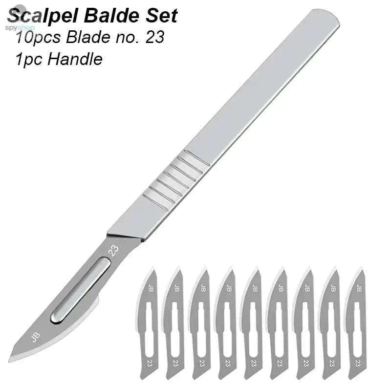 Precision Hobby Blade Set with Stainless Steel Handle-Scalple Blade 23